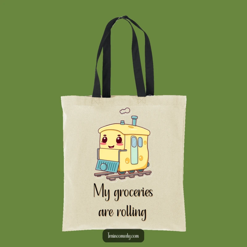 Funny Cheese Train Tote Bag Carry Your Goods with Cheesy Style