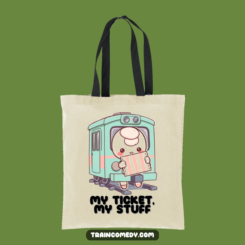 Funny Ticket Character Tote Bag - Carry Your Dreams and Your Essentials